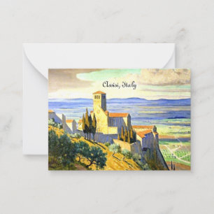 Assisi, Italy - fine art painting Card