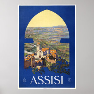 Assisi - Vintage Italian Travel Poster