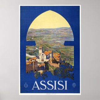 Assisi - Vintage Italian Travel Poster