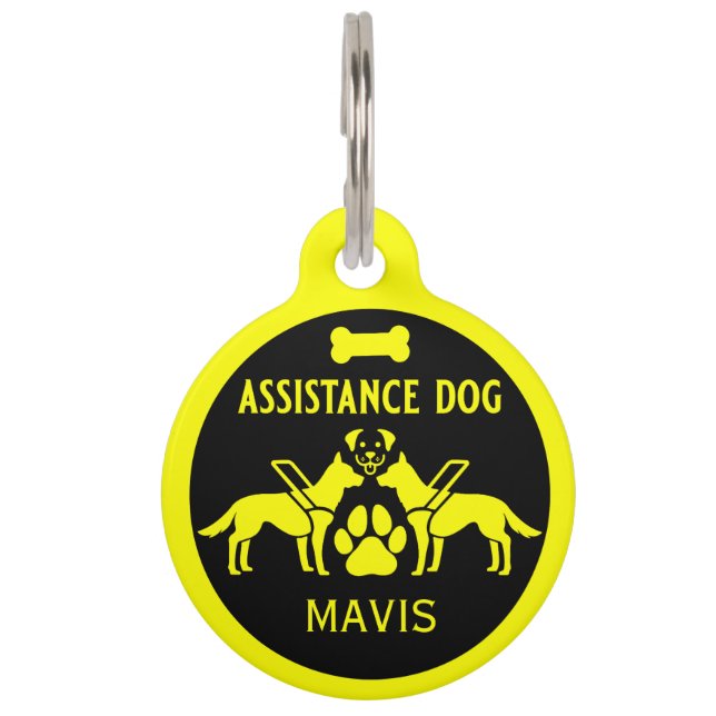Assistance Dog Gifts Pet Tag (Front)