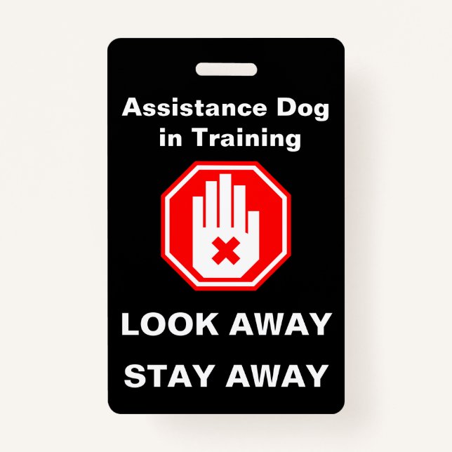 Assistance Dog in Training ID Tag Badge (Front)