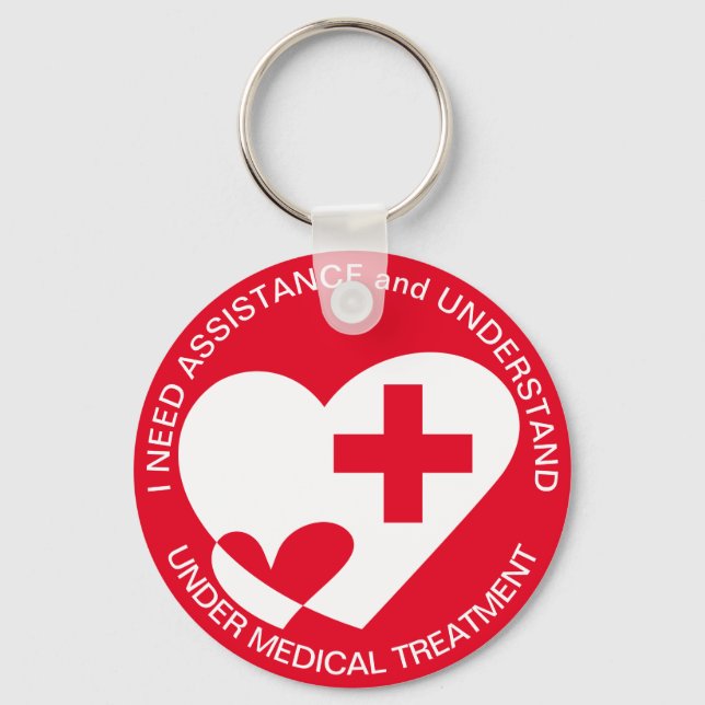 ASSISTANCE/HELP NEED KEYCHAIN (Front)