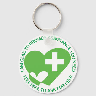 ASSISTANCE/HELP PROVIDER Plain SYMBOL KEYCHAIN