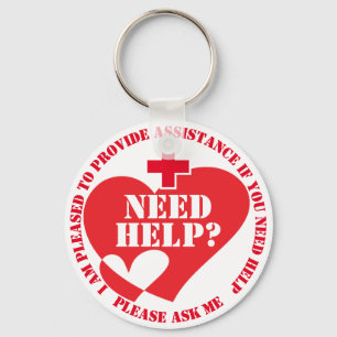 ASSISTANCE/HELP PROVIDER SYMBOL KEYCHAIN