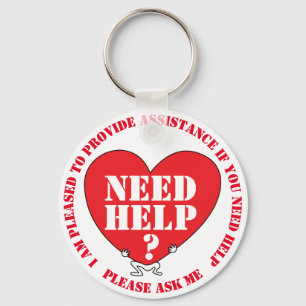 ASSISTANCE/HELP PROVIDER SYMBOL KEYCHAIN