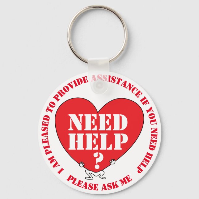 ASSISTANCE/HELP PROVIDER SYMBOL KEYCHAIN (Front)