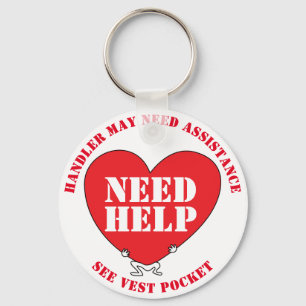 ASSISTANCE/HELP REQUEST SYMBOL KEYCHAIN