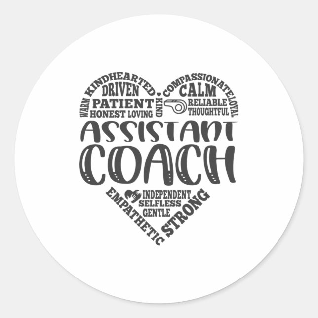 Assistant Coach, dance coach, subway art Classic Round Sticker (Front)