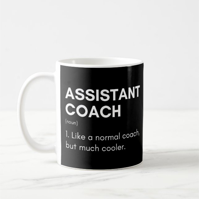 Assistant Coach Funny Instructor Definition Coffee Mug (Left)