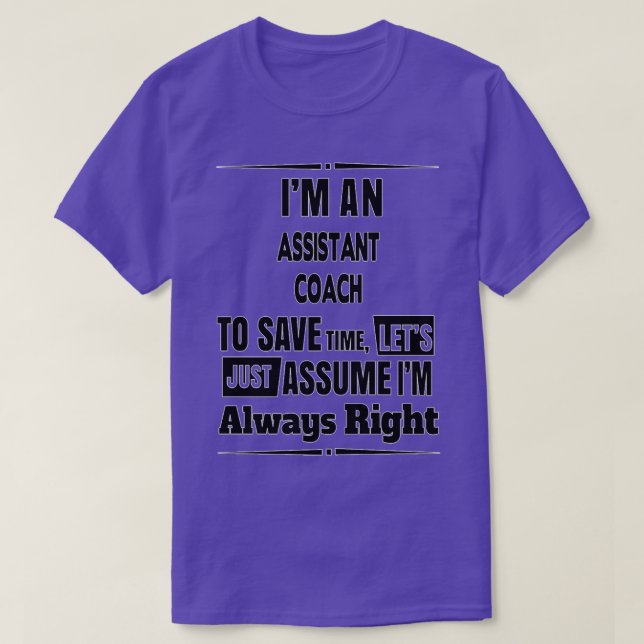 Assistant Coach Gift T-Shirt (Design Front)