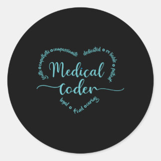 Assistant Coding Medical Coder Classic Round Sticker