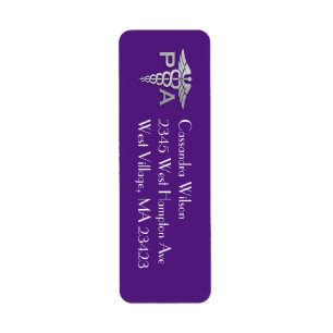 Assistant de médecin PA Diplômé Violet Argent