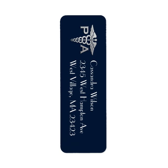 Assistant de médecin PA Promotion Bleu Nuit Argent (Devant)