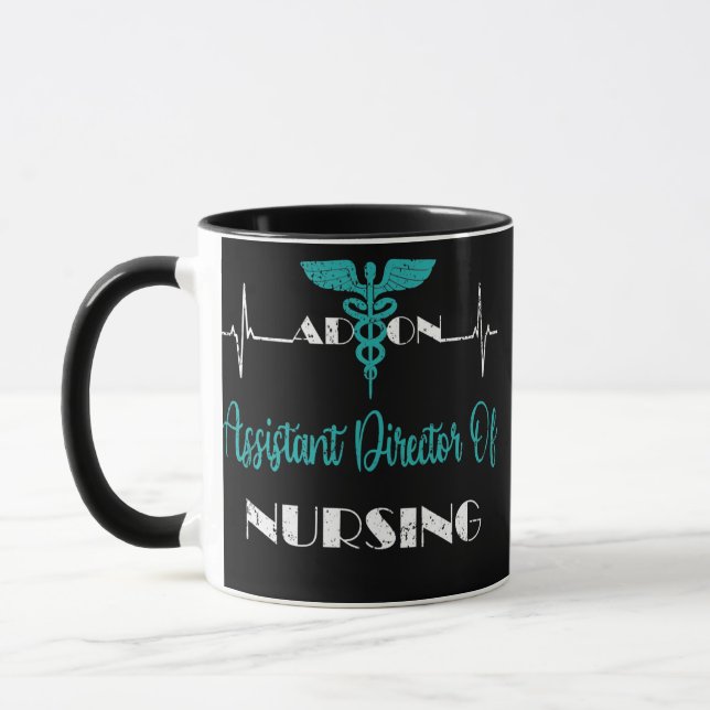 Assistant Director Of Nursing Heartbeat ADON Mug (Left)