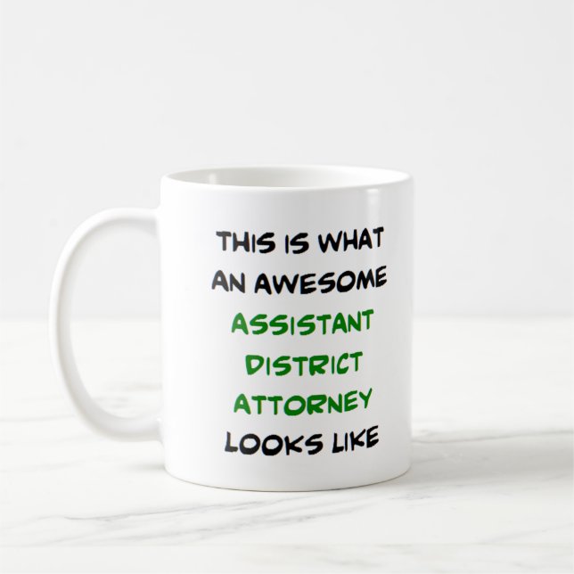 assistant district attorney, awesome coffee mug (Left)