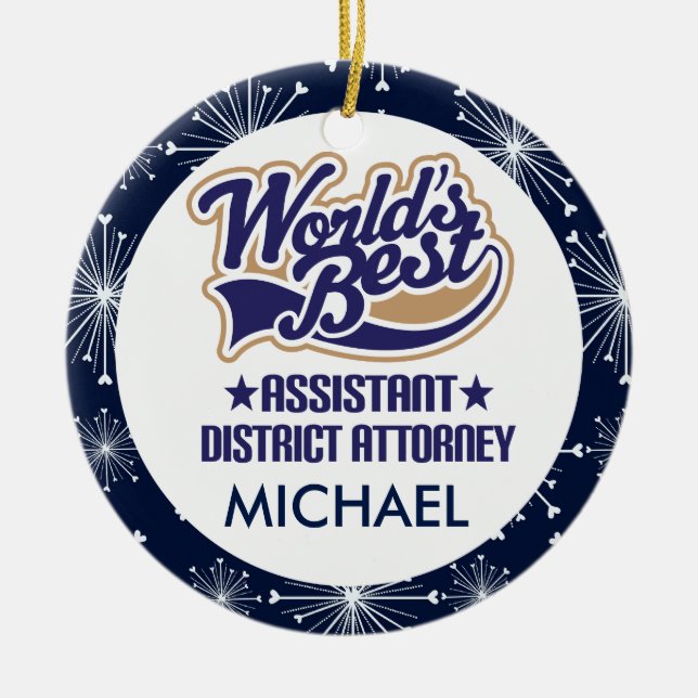 Assistant District Attorney Personalized Ornament (Front)