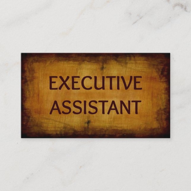 Assistant exécutif Antique Carte de visite brossé (Devant)