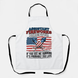 Assistant Fireworks Director Funny Patriotic Shirt Apron