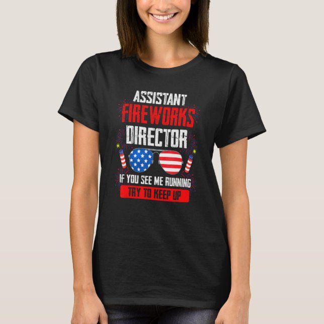 Assistant Fireworks Director Running Assistant Fir T-Shirt (Front)