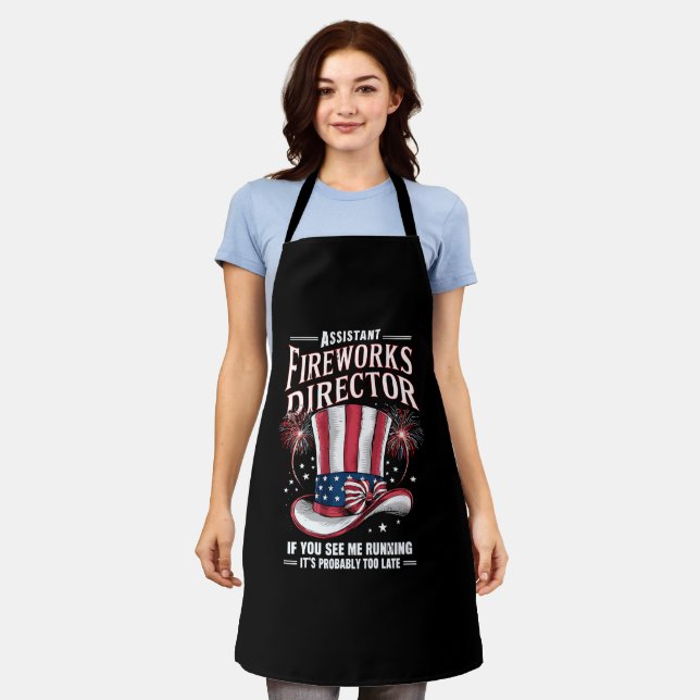 Assistant Fireworks Director USA 4th Of July Apron (Worn)