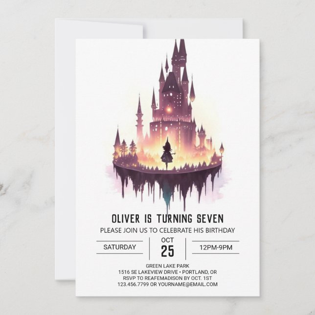 Assistant Invitation d'anniversaire personnalisée (Devant)