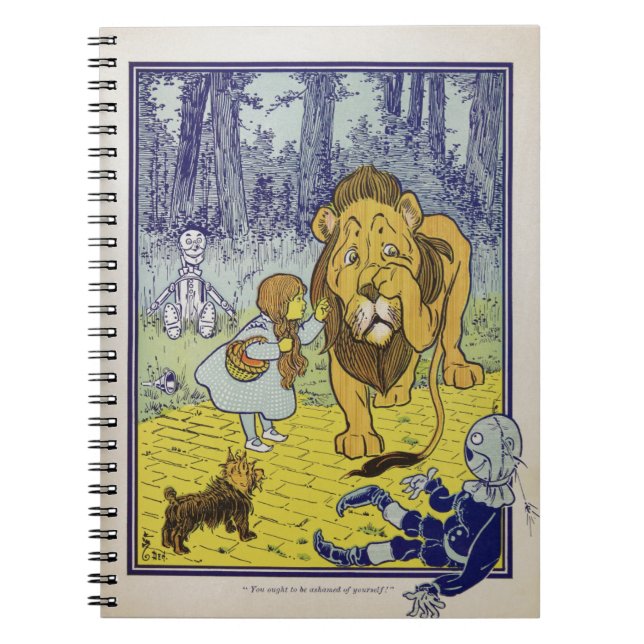 Assistant Lion Cowardly de Oz Page de livre (Devant)