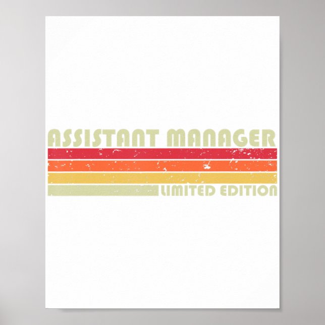 ASSISTANT MANAGER Funny Job Title Profession Birth Poster (Front)