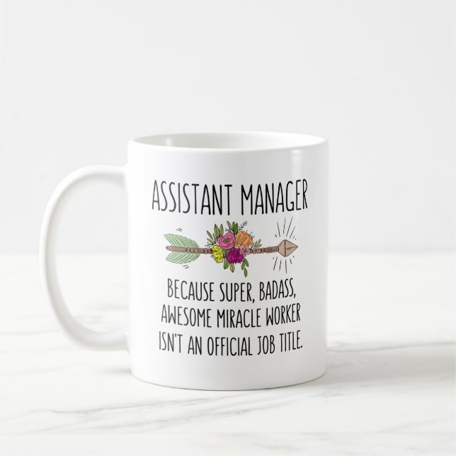 Assistant Manager Gift Idea Coffee Mug (Left)