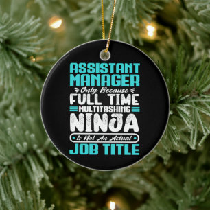 Assistant Manager Job Title professional work Gift Ceramic Ornament