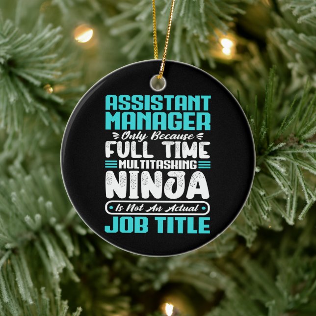 Assistant Manager Job Title professional work Gift Ceramic Ornament (Tree)