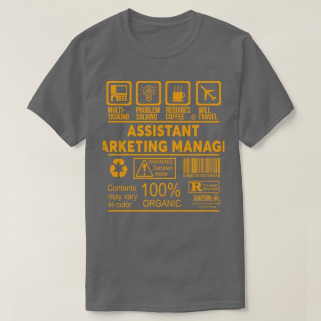 ASSISTANT MARKETING MANAGER NICE DESIGN 2017 2 T-Shirt (Design Front)
