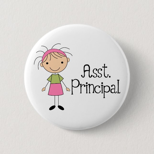 Assistant Principal 2 Inch Round Button (Front)