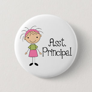 Assistant Principal 2 Inch Round Button