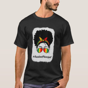 Assistant Principal Afro Job Title School Worker W T-Shirt
