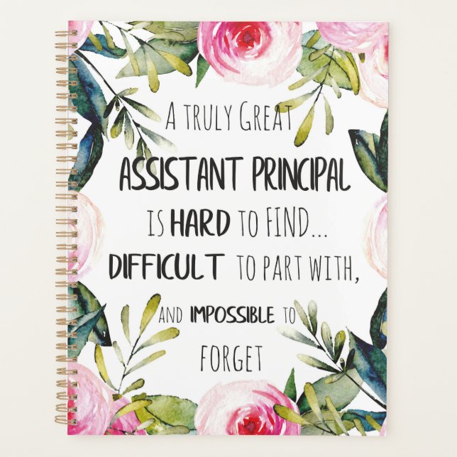 Assistant Principal Appreciation Secretary Thank Planner (Front)