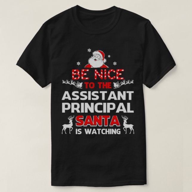Assistant principal christmas sweater santa (Design Front)