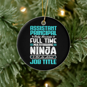 Assistant principal job occupation birthday worker ceramic ornament