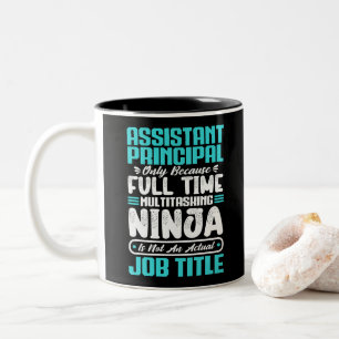 Assistant principal job occupation birthday worker Two-Tone coffee mug