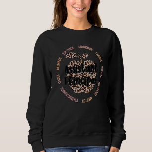 Assistant Principal Leopard Apple Job Title School Sweatshirt