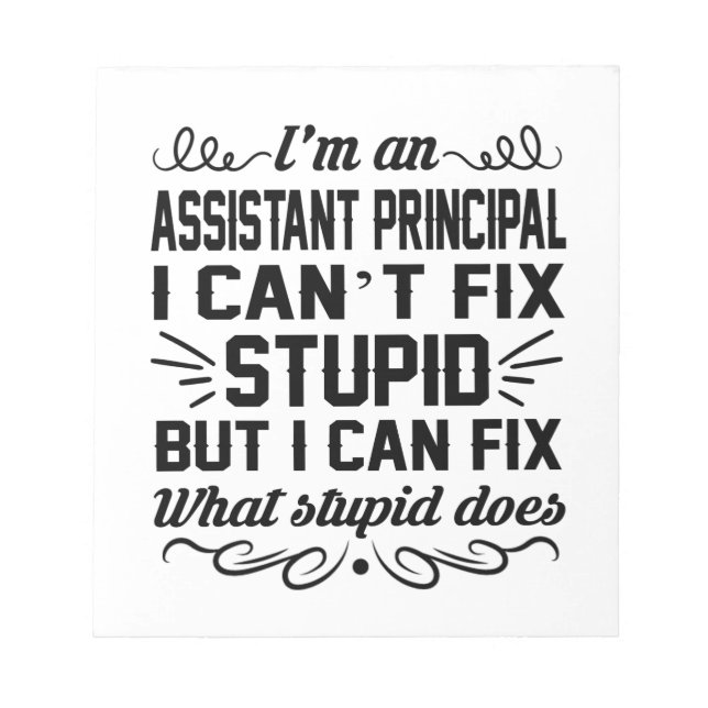 Assistant Principal Notepad Funny Birthday Gifts (Front)