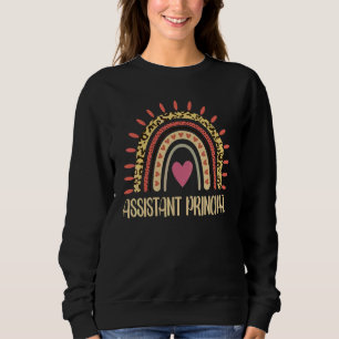 Assistant Principal Rainbow Job Title School Work Sweatshirt