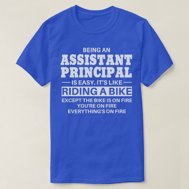 Assistant Principal Riding A Bike Classic TShirt (Design devant)