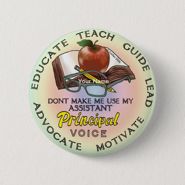 Assistant Principal Voice  2 Inch Round Button (Front)