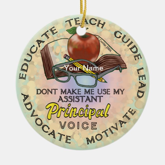 Assistant Principal Voice  Ceramic Ornament (Front)