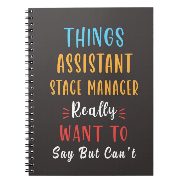 Assistant Stage Manager – Theatre Crew Backstage Notebook (Front)
