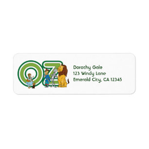 Assistant vintage de caractères Oz et de lettres t