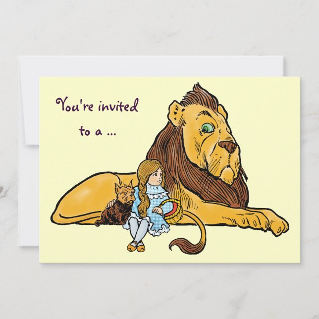 Assistant vintage de l'Oz Anniversaire Invitation (Devant)