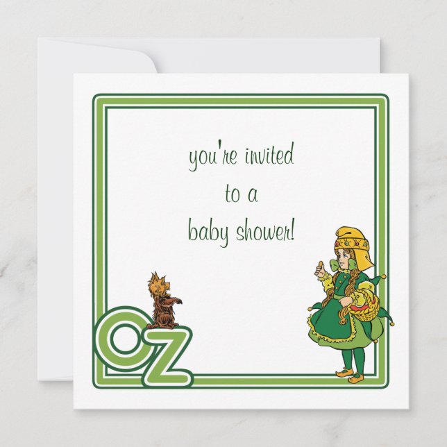 Assistant vintage d'Oz Baby shower Invitation (Devant)
