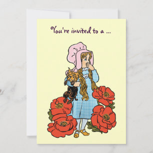 Assistant vintage d'Oz, Invitation de fête d'anniv