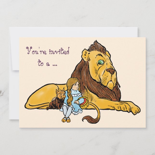 Assistant vintage d'Oz, Invitation de fête d'anniv (Devant)